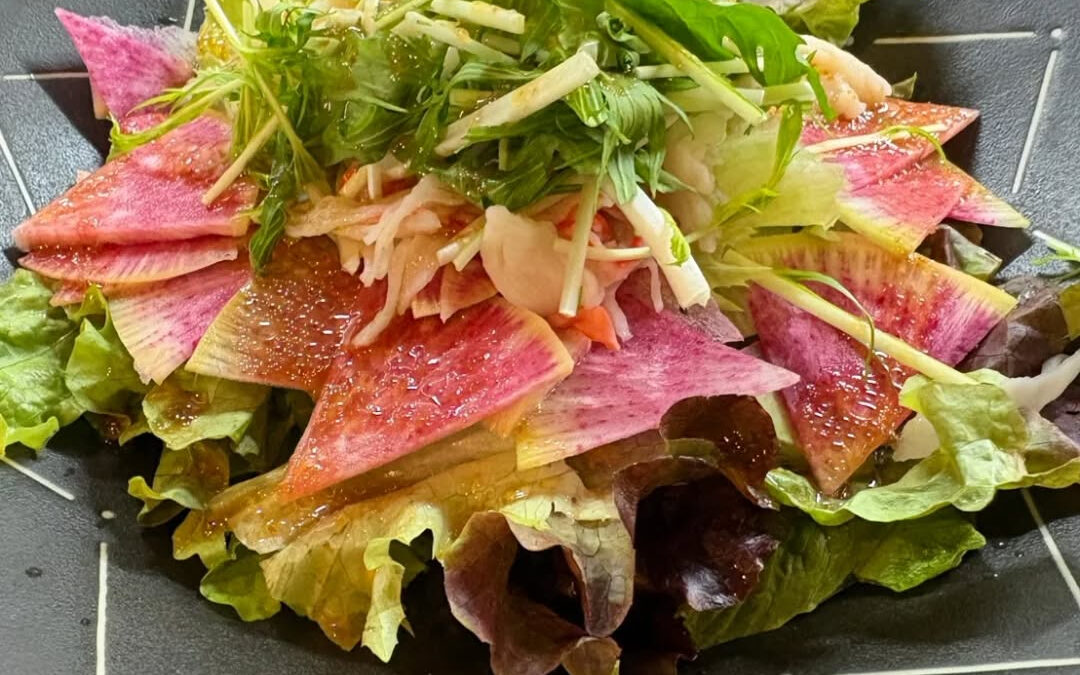 ★紅芯大根とカニかまの柚子しょうゆサラダ★