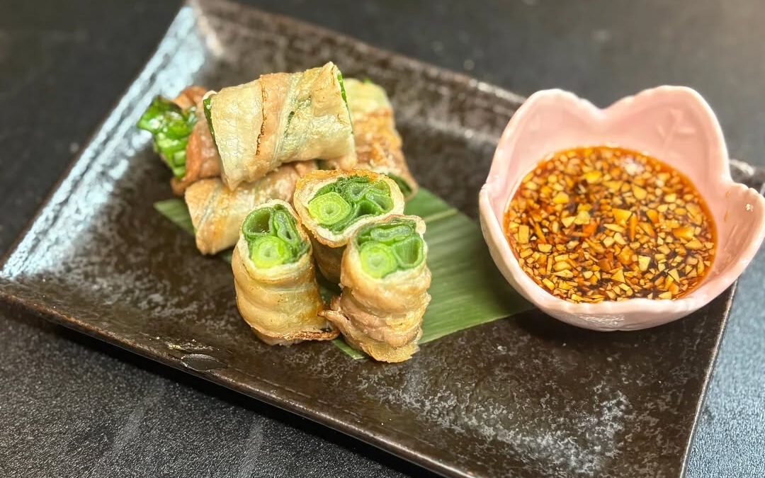 ★わけぎ豚巻き　生姜醤油★