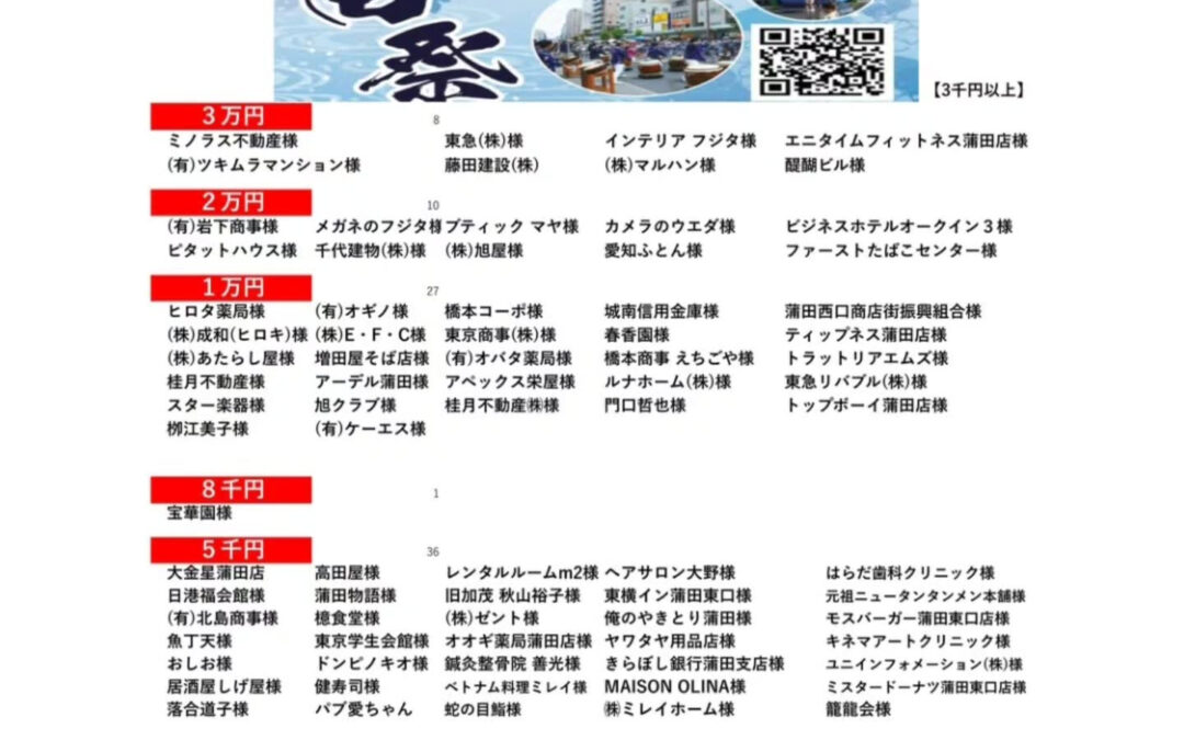 ★大蒲田祭　奉納★